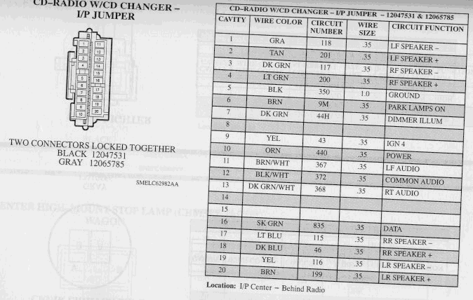 1996 Saturn Radio Wiring Diagram