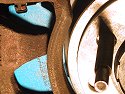 Pads in caliper